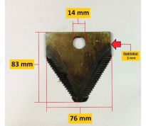 Couteau triangulaire réversible spécial BRF pour broyeur 6.5 et 13 CV - Avant 2015