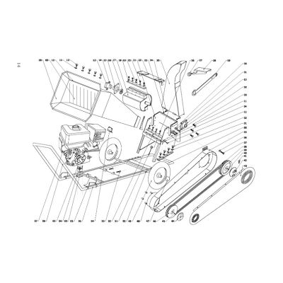 Courroie pour Broyeur de Branche GW-BD15Pièce N°38